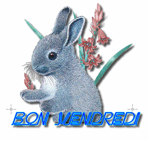 Gif animé Bon vendredi lapin